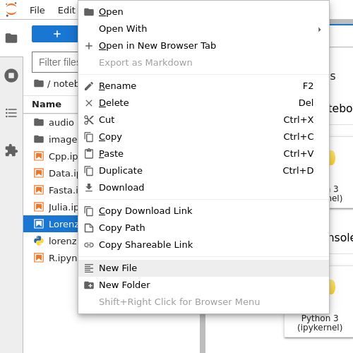 Customized context menu