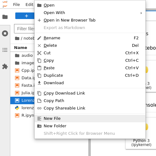 Customized context menu